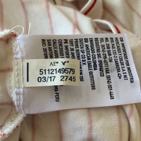 American Eagle outfitters candy stripe tie front crop top size: Large - Picture 10 of 16